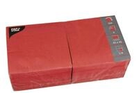 PAPSTAR Papierserviette Servietten, 3-lagig 1/4-Falz 33 cm x 33 cm rot 250 Stk