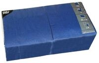 PAPSTAR Papierserviette Servietten, 3-lagig 1/4-Falz 33 cm x 33 cm dunkelblau...