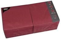 PAPSTAR Papierserviette Servietten, 3-lagig 1/4-Falz 33 cm x 33 cm bordeaux 250...