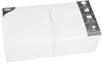 PAPSTAR Papierserviette Servietten, 3-lagig 1/4-Falz 33 cm x 33 cm weiss 250 Stk