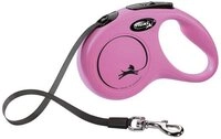 flexi Flexileine FLEXI Rollleine New CLASSIC Gurt - 5m, bis 15kg Farbe: Pink