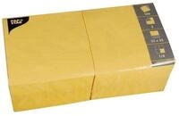 PAPSTAR Papierserviette Servietten, 3-lagig 1/4-Falz 33 cm x 33 cm gelb 250 Stk