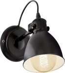 EGLO Wandleuchte PRIDDY Wandlampe, Stahl, schwarz, E27, Industrial, ohne