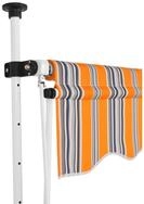 vidaXL Markise Einziehbare Markise Handbetrieben 400 cm Gelb/Blau Gestreift