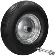 ECD Germany Schubkarren-Rad Rad aus pannensicherem PU Vollgummi Ersatzrad Reifen (1
