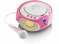 Lenco CD-Player SCD-650 Audio- & Video-Adapter, Pink, Lichteffekt