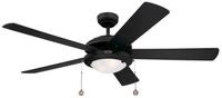 Westinghouse Deckenventilator Deckenventilator Comet Schwarz mit Beleuchtung 132 cm,