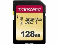 Transcend SDXC Karte 128GB Speicherkarte 500S UHS-I U3 4K V30 Class 10...
