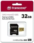 Transcend Micro SDHC Karte 32GB Speicherkarte 500S UHS-I U3 4K V30 Class 10