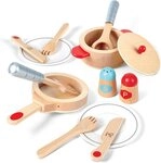 Hape Kinder-K&uuml;chenset Hape Koch- & Servierset 13-teiliges Kochset mit Zubeh&ouml;r aus