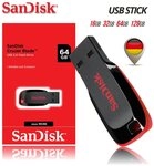 Sandisk SanDisk Cruzer Blade schwarz 16GB, USB-A 2.0 SDCZ5 USB-Stick