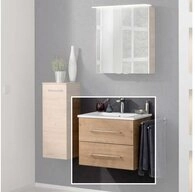 FACKELMANN Waschbeckenunterschrank B.perfekt Waschtischset 60cm - Ast Eiche