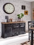 Sideboard SIT "Olomouc mit 3 T&uuml;ren und 3 Schubladen", schwarz (schwarz, honig),