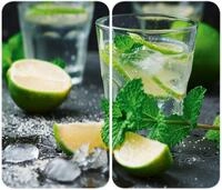 WENKO Herd-Abdeckplatte Universal Modell Mojito, Glas, (Set, 2 tlg), Herdabdeckung