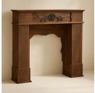 Mirabeau Kaminumbauschrank Dekokamin Margaux, Kaminkonsole aus Holz im Vintage-Stil