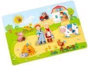 Haba Puzzle Greifpuzzle Auf dem Bauernhof (Kinderpuzzle), 19 Puzzleteile