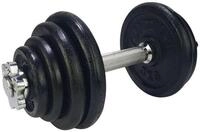 Tunturi Dumbbell Hantel aus Gusseisen 15kg - Hantelset mit Schraubverschluss - 1