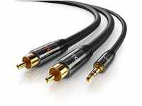 Primewire Audio-Kabel, Cinch, 3,5-mm-Klinke, RCA, AUX (100 cm), Stereo HiFi