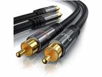 Primewire Audio-Kabel, Cinch, RCA (750 cm), Stereo-Cinch HiFi Audio-Kabel mehrfach