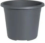 Geli Pflanzk&uuml;bel Cylindro Blumentopf Anthrazit &ndash; &Oslash;25cm Kunststoff Pflanztopf 5.5L