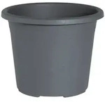 Geli Pflanzk&uuml;bel Cylindro Blumentopf Anthrazit &ndash; &Oslash;20cm Kunststoff Pflanztopf 3L