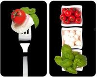 WENKO Herd-Abdeckplatte Universal Modell Caprese, Glas, (Set, 2 tlg), Herdabdeckung