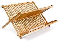 relaxdays Trockenst&auml;nder Abtropfgestell CROSS Bambus 42 cm breit