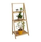 relaxdays Blumenst&auml;nder Blumentreppe innen Bambus