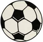 HANSE Home Kinderteppich Fu&szlig;ball, rund, H&ouml;he: 10 mm, Kinder-Teppich, Rutschfest,