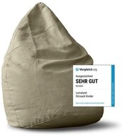 Lumaland Sitzsack Luxury XL PLUS, 220L F&uuml;llung mit extra starken N&auml;hten - Beige