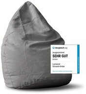 Lumaland Sitzsack Luxury XL PLUS Sitzsack, Microvelours Beanbag extra weich & robust