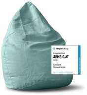 Lumaland Sitzsack Luxury XL PLUS Sitzsack, Microvelours Beanbag extra weich & robust