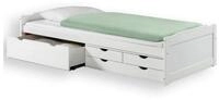 IDIMEX Funktionsbett ANDREA, Bett mit Stauraum Kinderbett G&auml;stebett 4 Schubladen