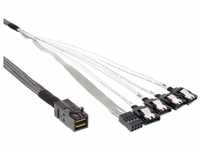 INTOS ELECTRONIC AG InLine® Mini SAS HD Kabel, SFF-8643 zu 4x SATA + Sideband,...