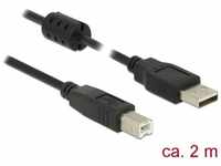 Delock Kabel USB 2 Typ-A Stecker - USB 2 Typ-B Stecker USB-Kabel, (2.00 cm), mit