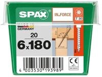 SPAX Holzbauschraube Spax Holzbauschrauben 6.0 x 180 mm TX 30 - 20 Stk.