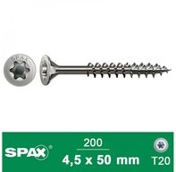 SPAX Spanplattenschraube SPAX A2 ROSTFREI TRX 4,5X50 200 ST