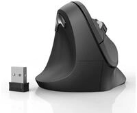 Hama Computermaus kabellos f&uuml;r Linksh&auml;nder, ergonomisch, vertikal, schwarz