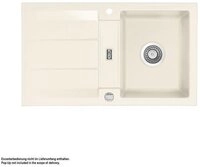 Systemceram K&uuml;chensp&uuml;le KeraDomo Genea 87 Handbet&auml;tigung Magnolie, 87/510 cm
