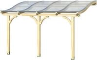 Skanholz Terrassendach Venezia, BxT: 434x239 cm, Bedachung Doppelstegplatten,