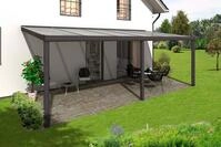 Skanholz Terrassendach Garda, BxT: 648x257 cm, Bedachung Doppelstegplatten, BxT: