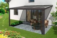 Skanholz Terrassendach Modena, BxT: 434x257 cm, 434 cm Breite, verschiedene...