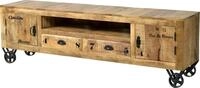SIT Lowboard RUSTIC &ndash; Lackiertes Mangoholz mit Gebrauchsspuren & Stauraum,