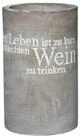 R&auml;der Weink&uuml;hler Vino Beton Das Leben ist zu kurz 21 cm