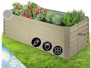 blumfeldt Blumentopf High Grow Straight, Hochbeet Metall Balkon Pflanzkasten