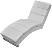 vidaXL Chaiselongue Chaiselongue Wei&szlig; Kunstleder, 1 Teile