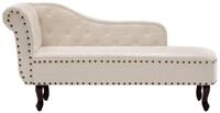 vidaXL Chaiselongue, Liegesofa Creme Kunstleder