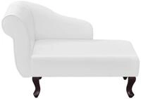 vidaXL Chaiselongue, Liegesofa Wei&szlig; Kunstleder