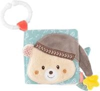 Fehn Greifspielzeug Bruno, Stoffbuch, mit Ring zur Befestigung an Kinderwagen,