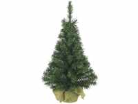 Kaemingk Mini Weihnachtsbaum im Jutesack 75cm grün